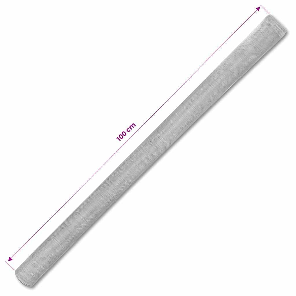Aluminum Mesh Screen 39.4x196.9 Inch Silver O2568