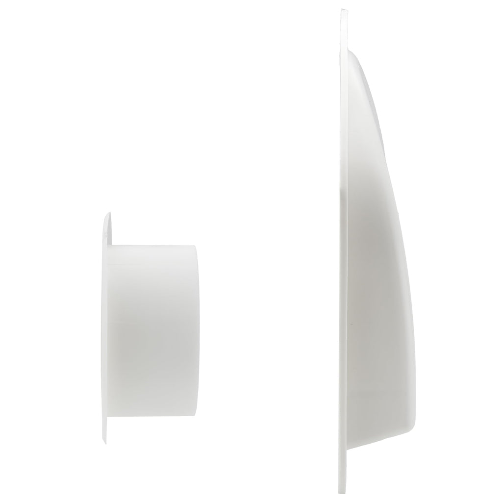 White Trailer Exterior Vent Cowl with Grill 2 Pack L4211