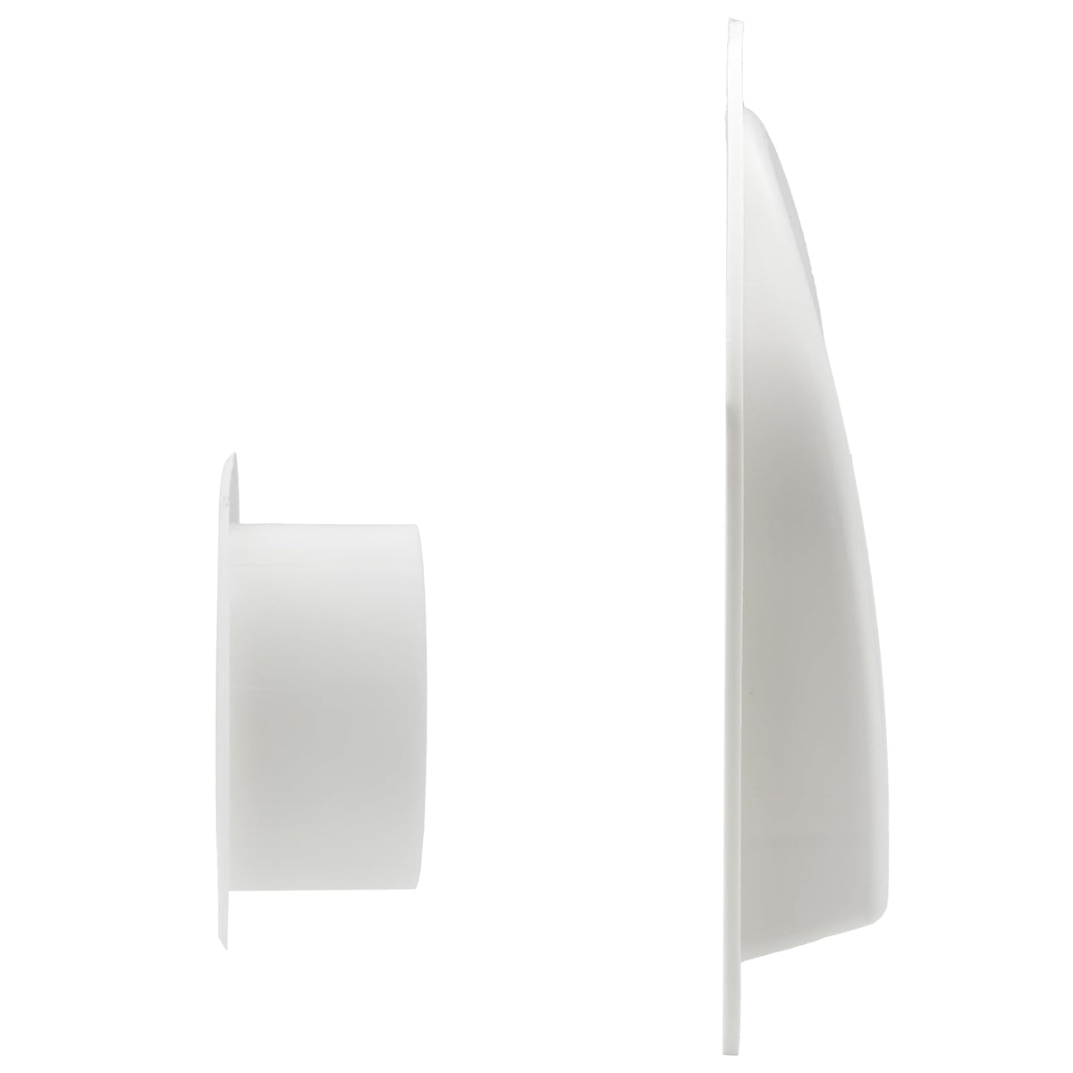 White Trailer Exterior Vent Cowl with Grill 2 Pack L4211