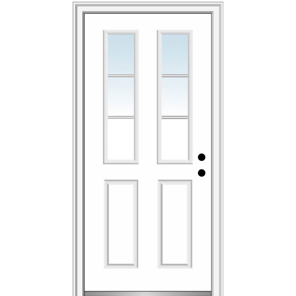 Steel Primed Left-Hand Inswing 2-Panel Single Prehung Front Door 32" x 80" Y5167