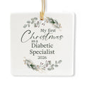 Ceramic 3-inch Square-Shaped Ornament Z521