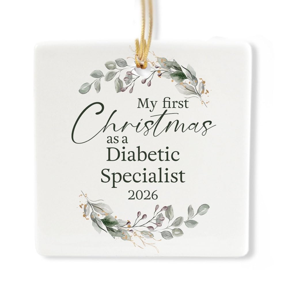 Ceramic 3-inch Square-Shaped Ornament Z521