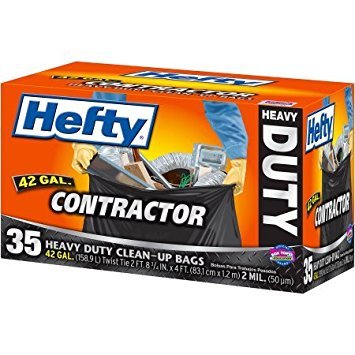 Heavy Duty 42 gallon 35 count Clean-Up Bags J594