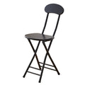 Black 18 Inch Folding Stool with Backrest O68321