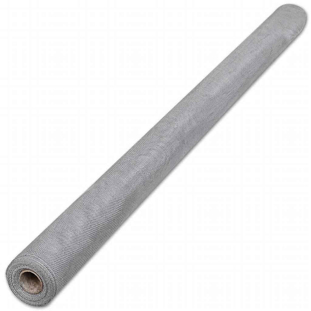 Aluminum Mesh Screen 39.4x196.9 Inch Silver O2568