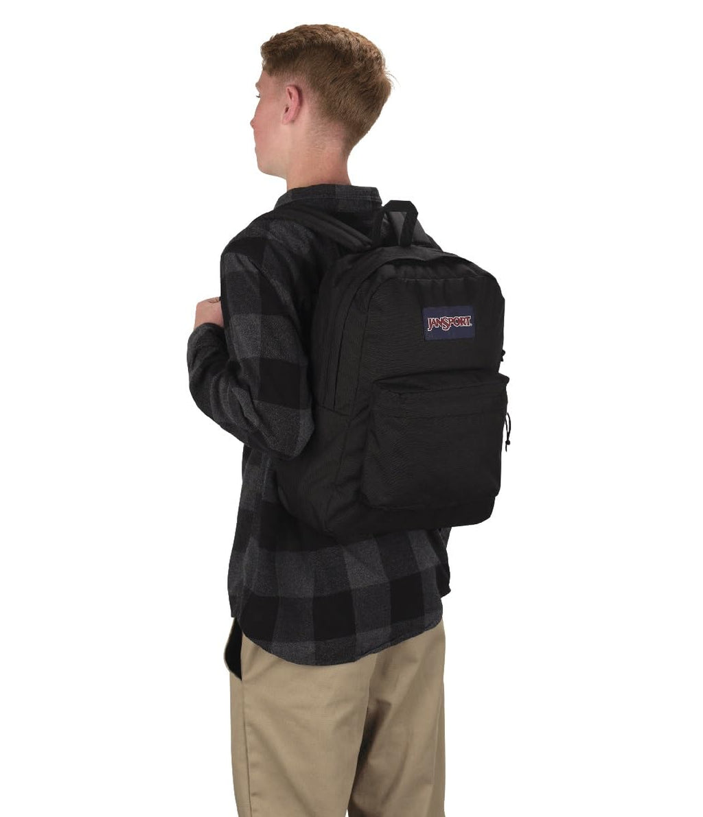 Lightweight Black Backpack with 1 Main Compartment D76236