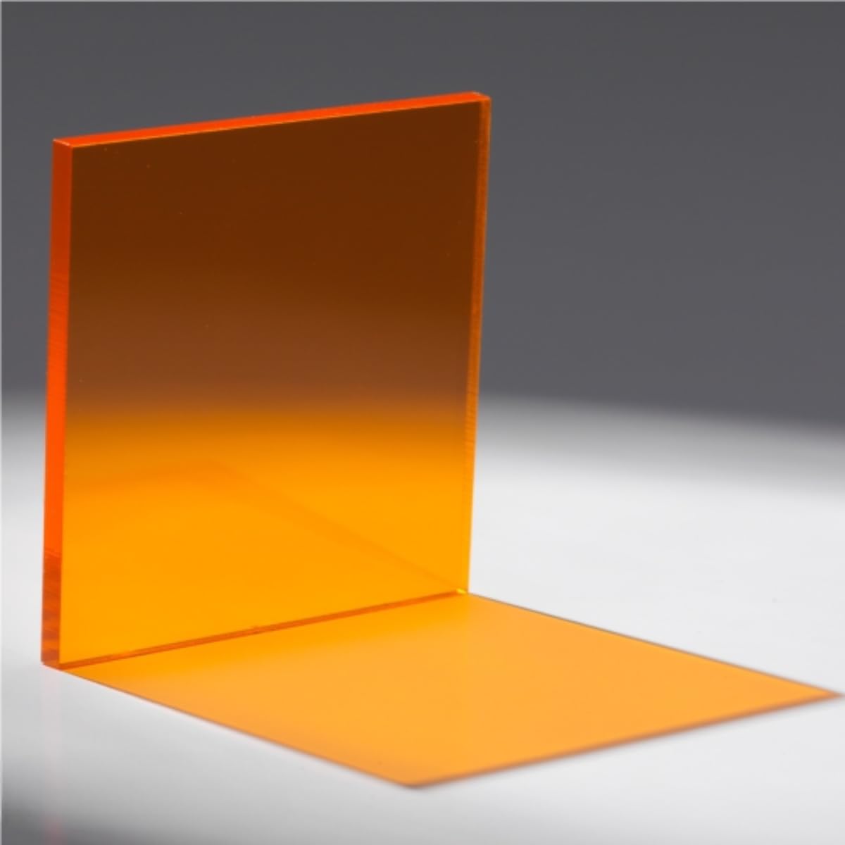 Transparent Acrylic Plexiglass Plastic Sheet 1/8" Thick 3mm Orange 12" x 18" V8226