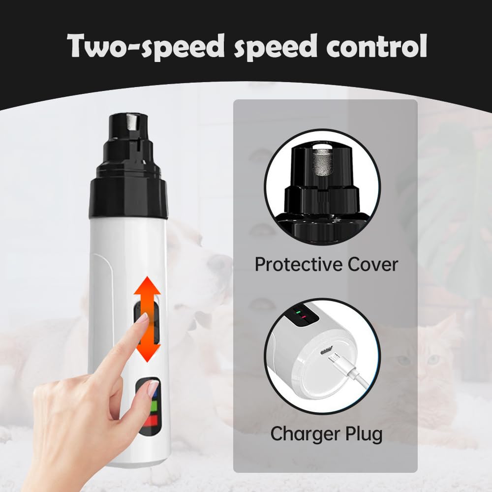 Silent Rechargeable Electric Dog Nail Grinder W140771