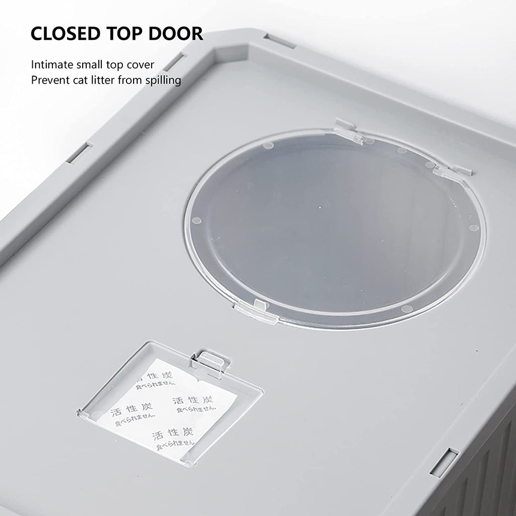 Foldable Top Entry Cat Litter Box with Lid and Scoop G8300