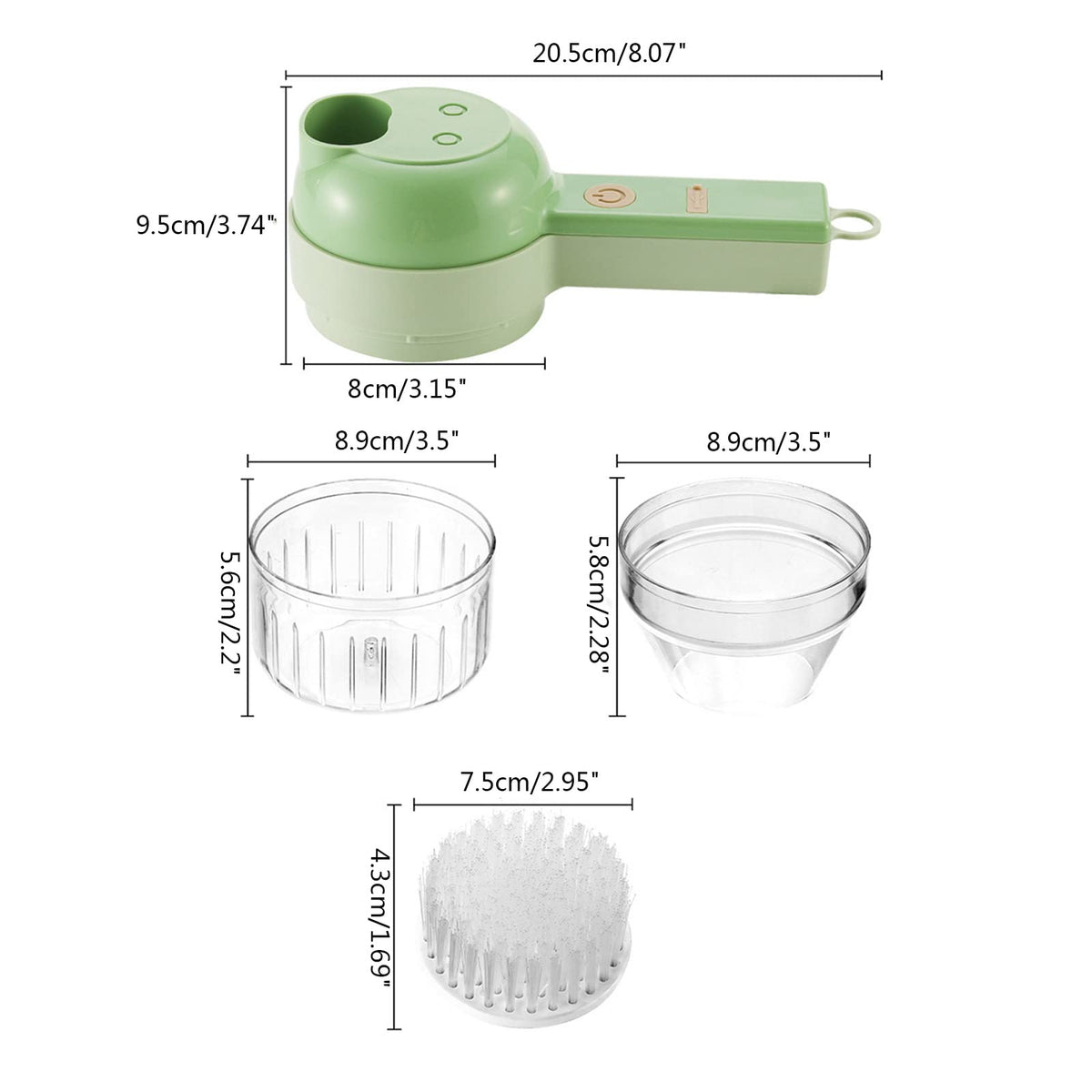 4 in 1 Handheld Electric Vegetable Cutter Set K591493