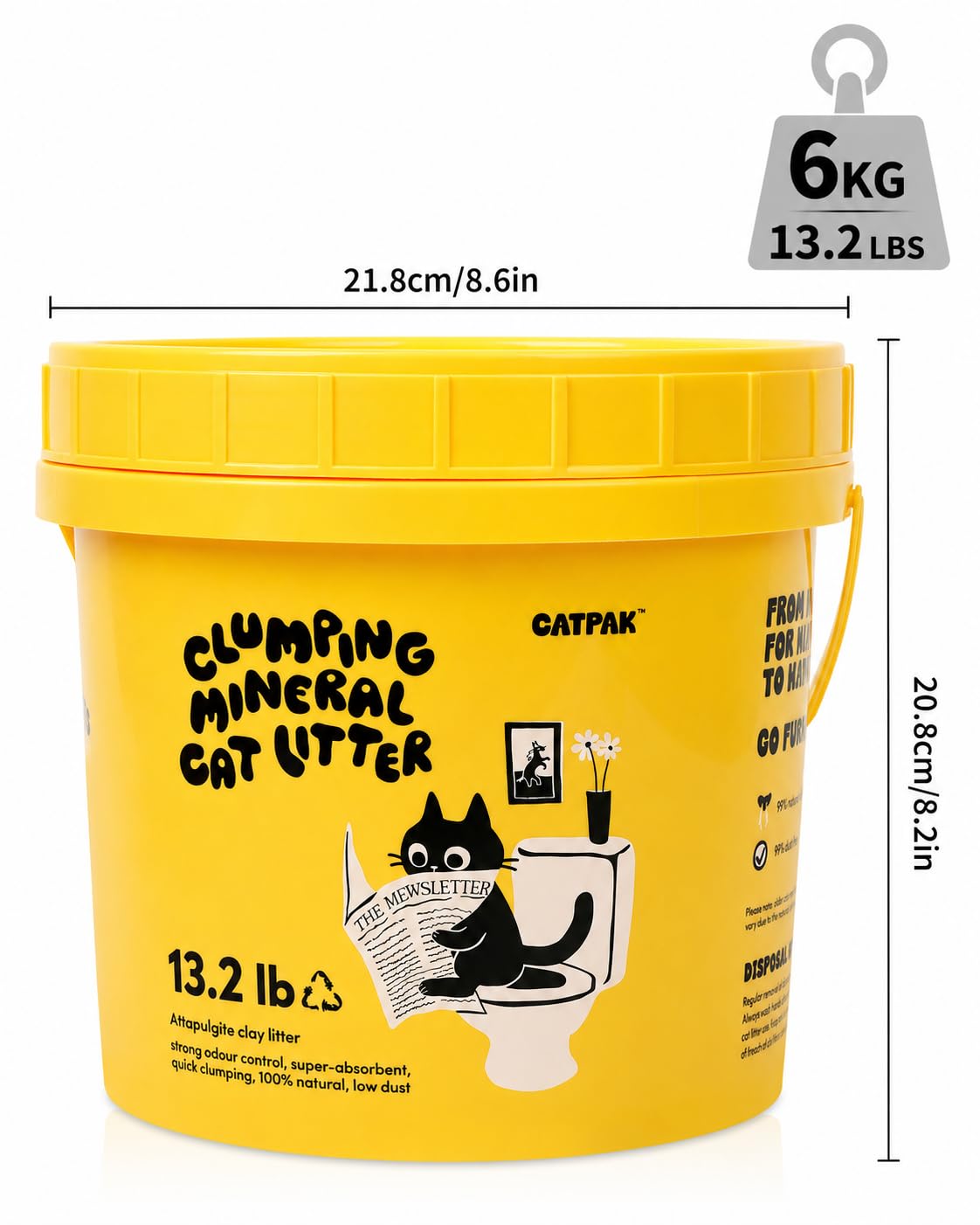 Unscented Low Dust Clumping Mineral Cat Litter 13.2 lb H1021
