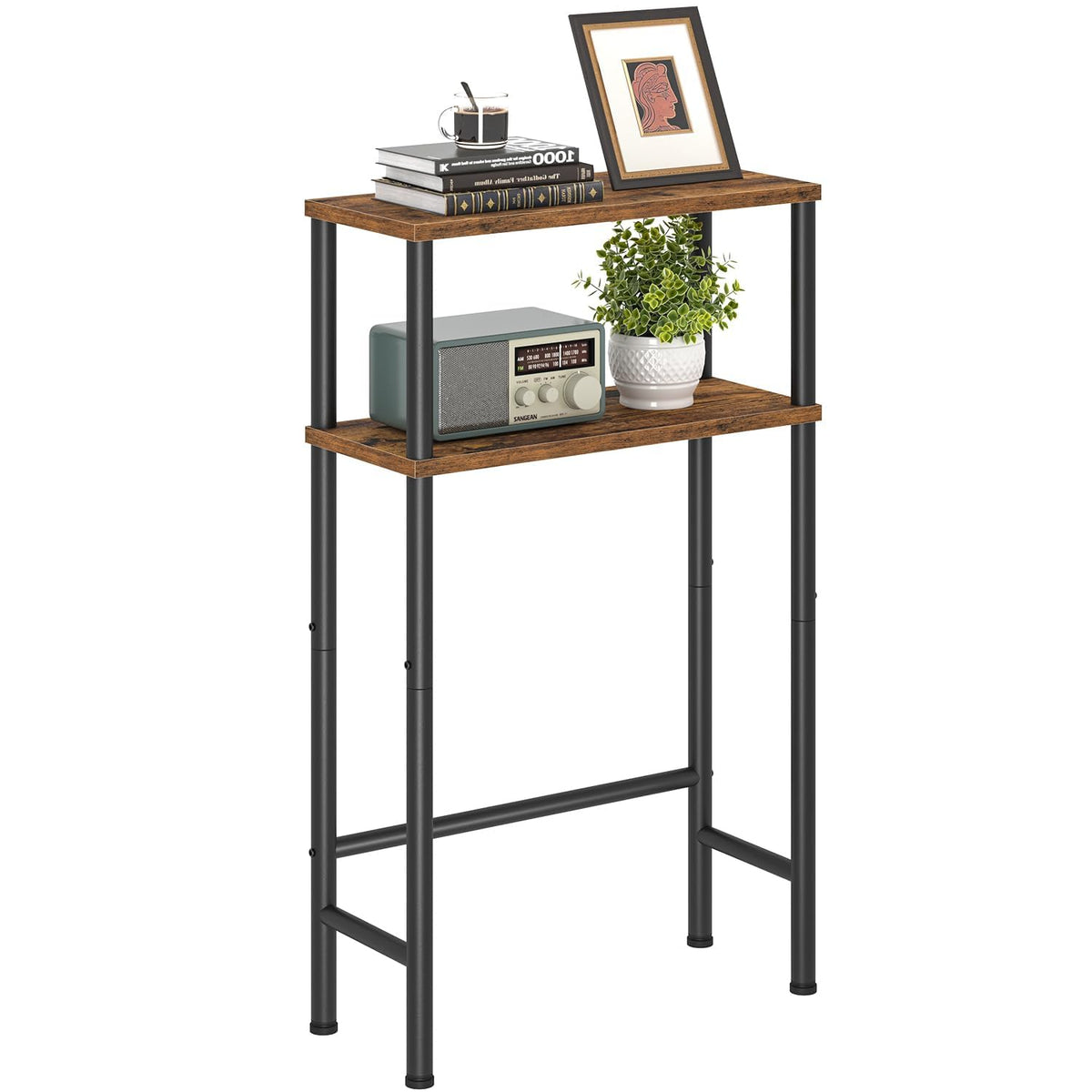 Narrow 15.7" 2-Tier Console Table X763
