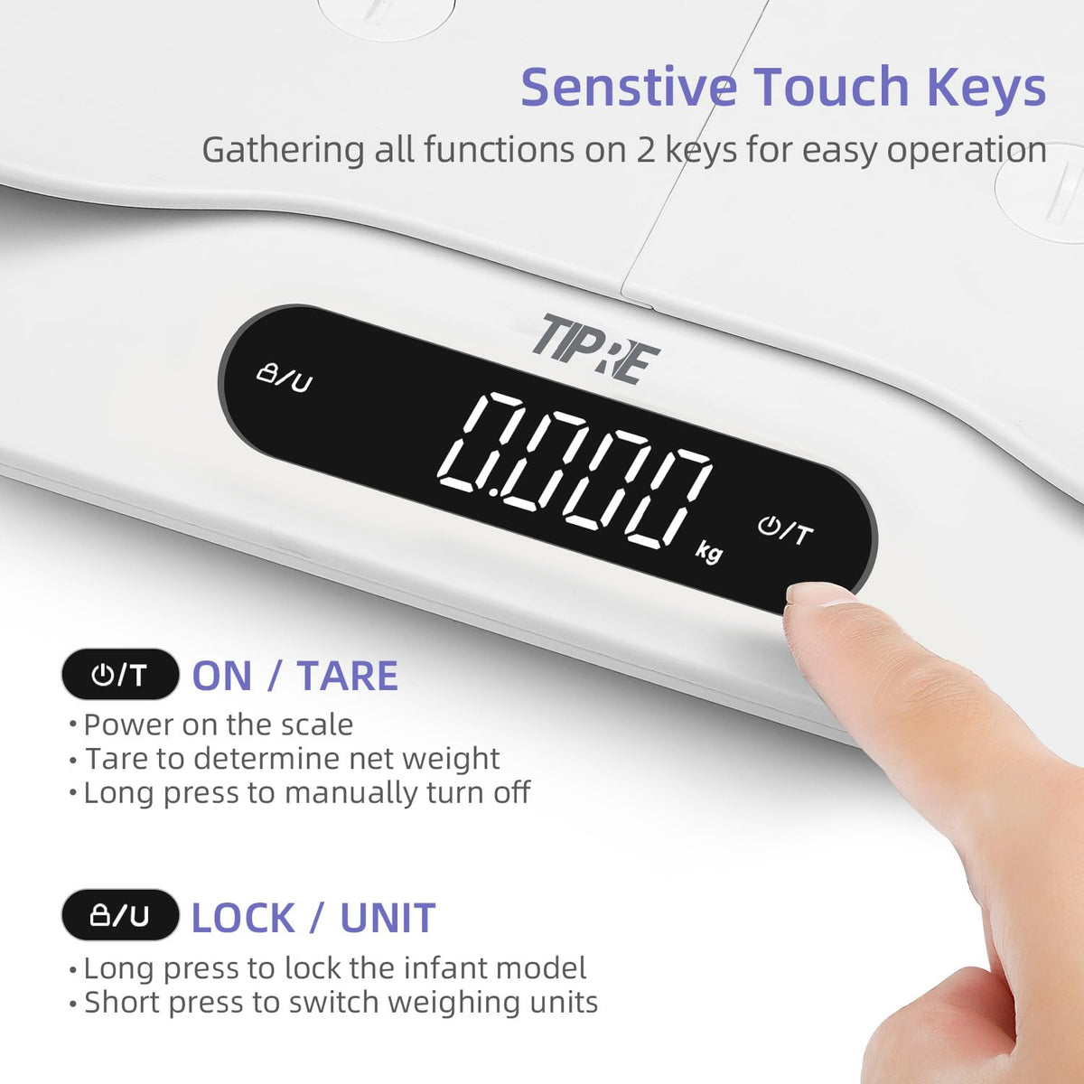 Baby Scale with Detachable Tray, Up to 400lb/180kg X360913