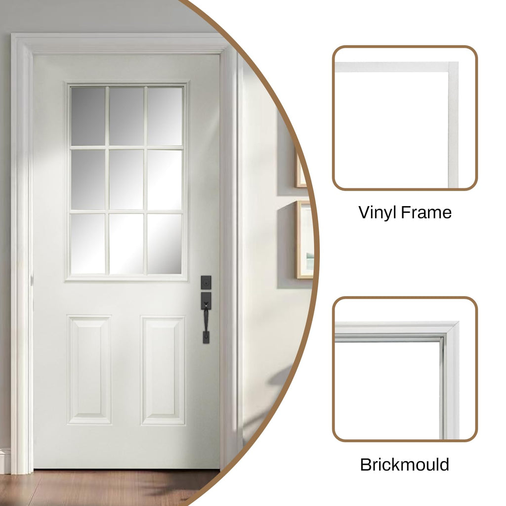 Fiberglass Exterior Door with Brickmould, 36'' x 80'' Front Entry Door C711906