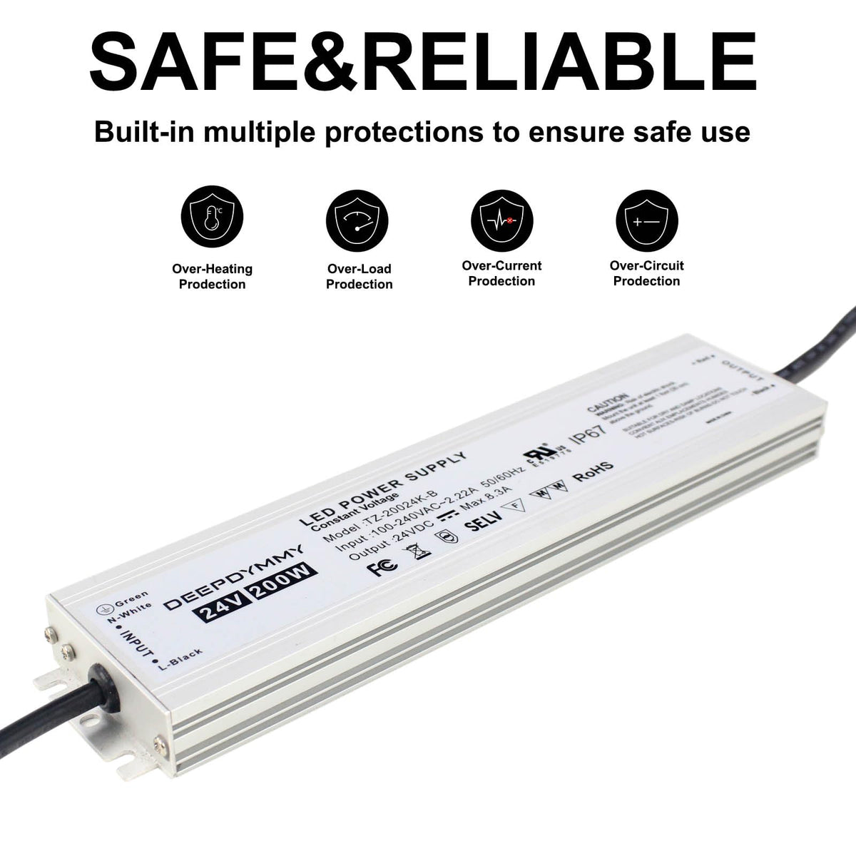 24V 200W Waterproof IP67 Power Supply R123642