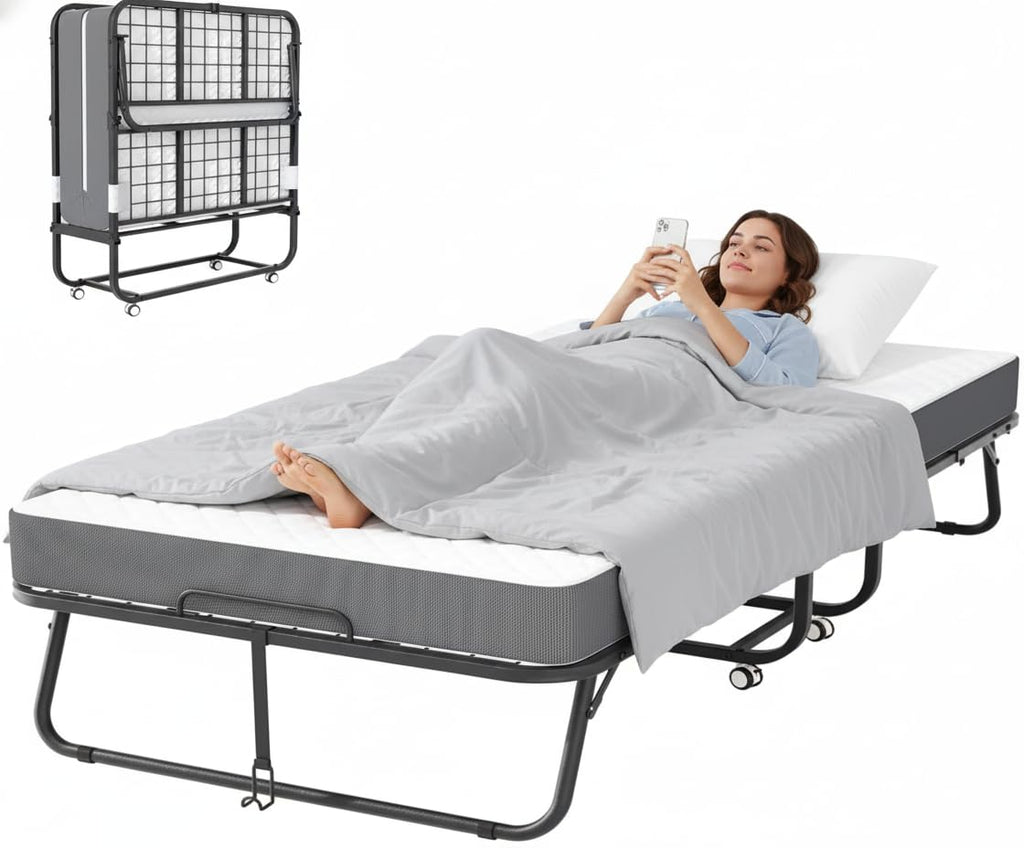 Folding Bed with Mattress Twin 75" x 38" K8772