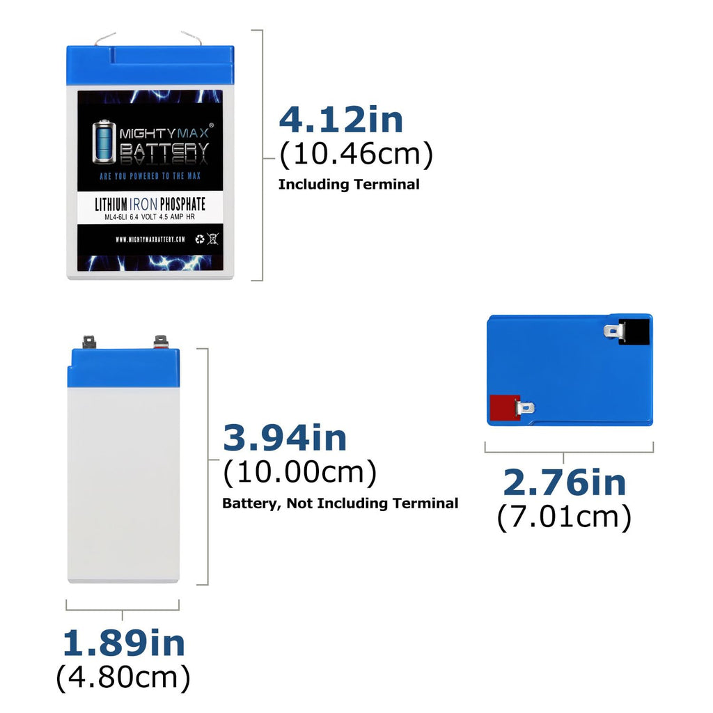 6V 4.5AH Lithium Replacement Battery A379299