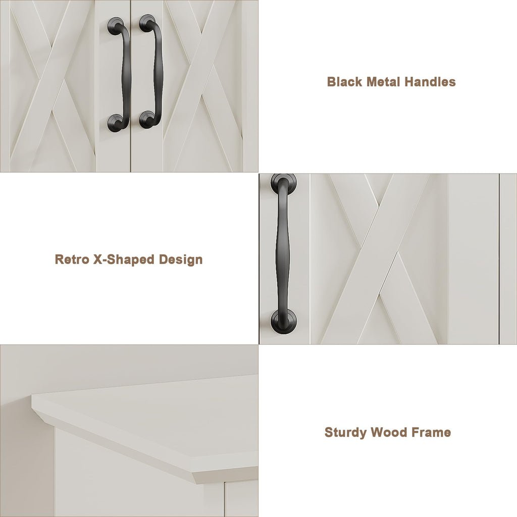 Small Medicine Cabinet with Towel Bar and 3 Hooks L331