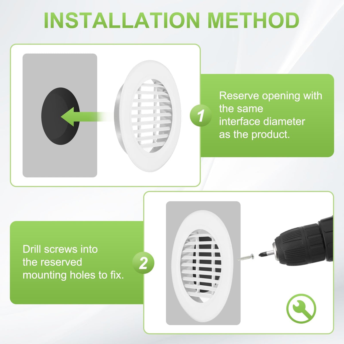 7" Round Aluminum Alloy Louver Air Vent Y930