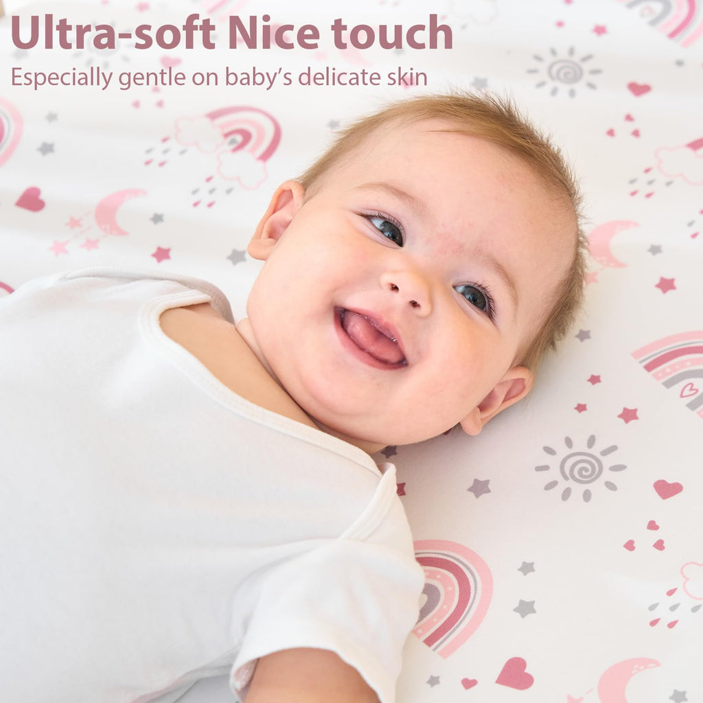3 Pack Fitted Crib Sheets 52”x28” P801204