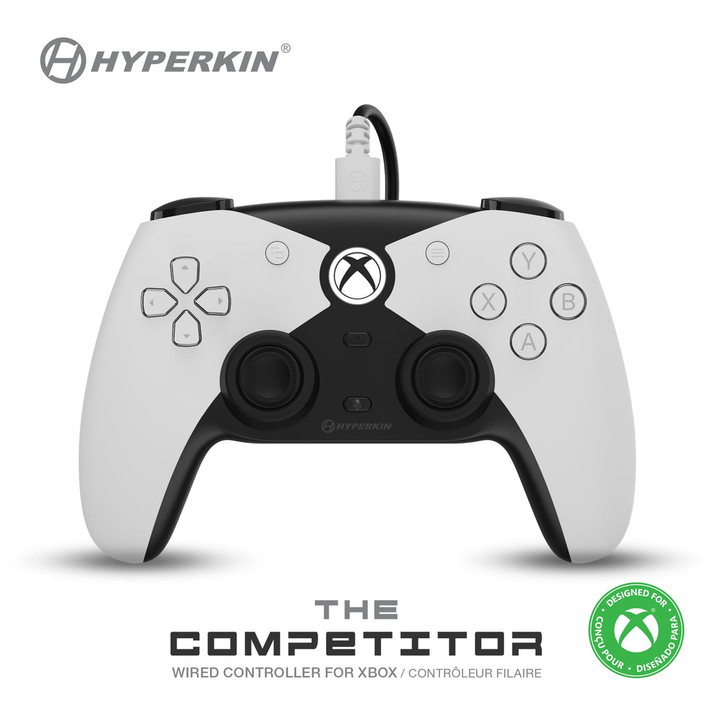 White Wired Controller with Hall Effect Joysticks O70145