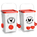 5Gal/25Lb Chicken Feeder and Waterer Set with S-Hooks Y40661
