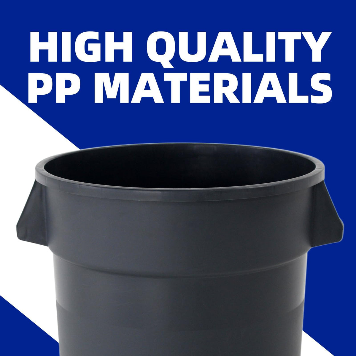 32 Gallon Grey Outdoor Trash Can with Lid and Wheels Q690