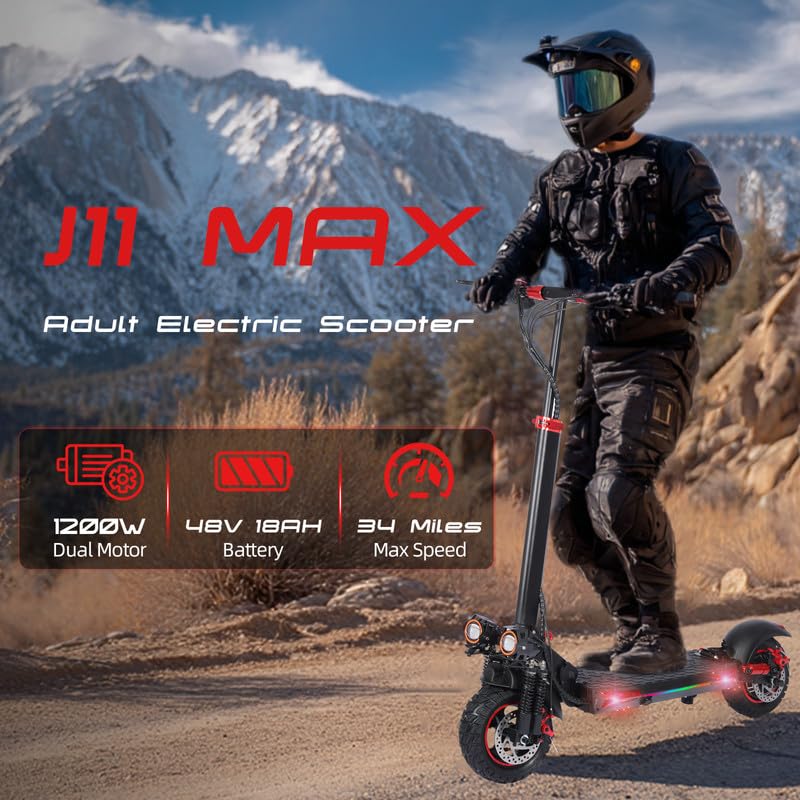 900W to 1600W 48V 18ah Folding Electric Scooter 11 Inch Tires X376762
