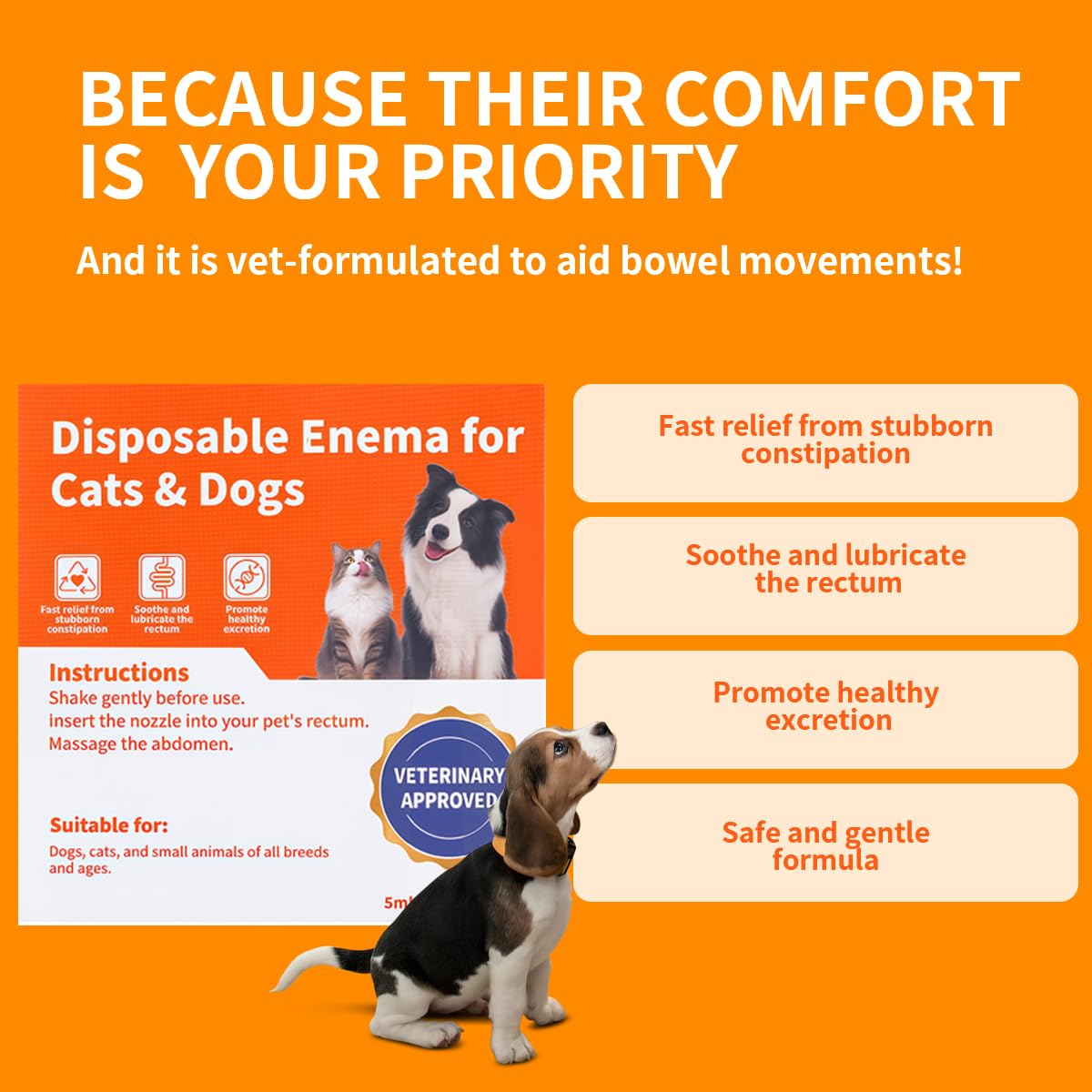 Disposable Enema for Cats & Dogs 5 mL 4 Pack O29928