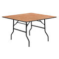 4 ft Wood Folding Square Banquet Table K594229