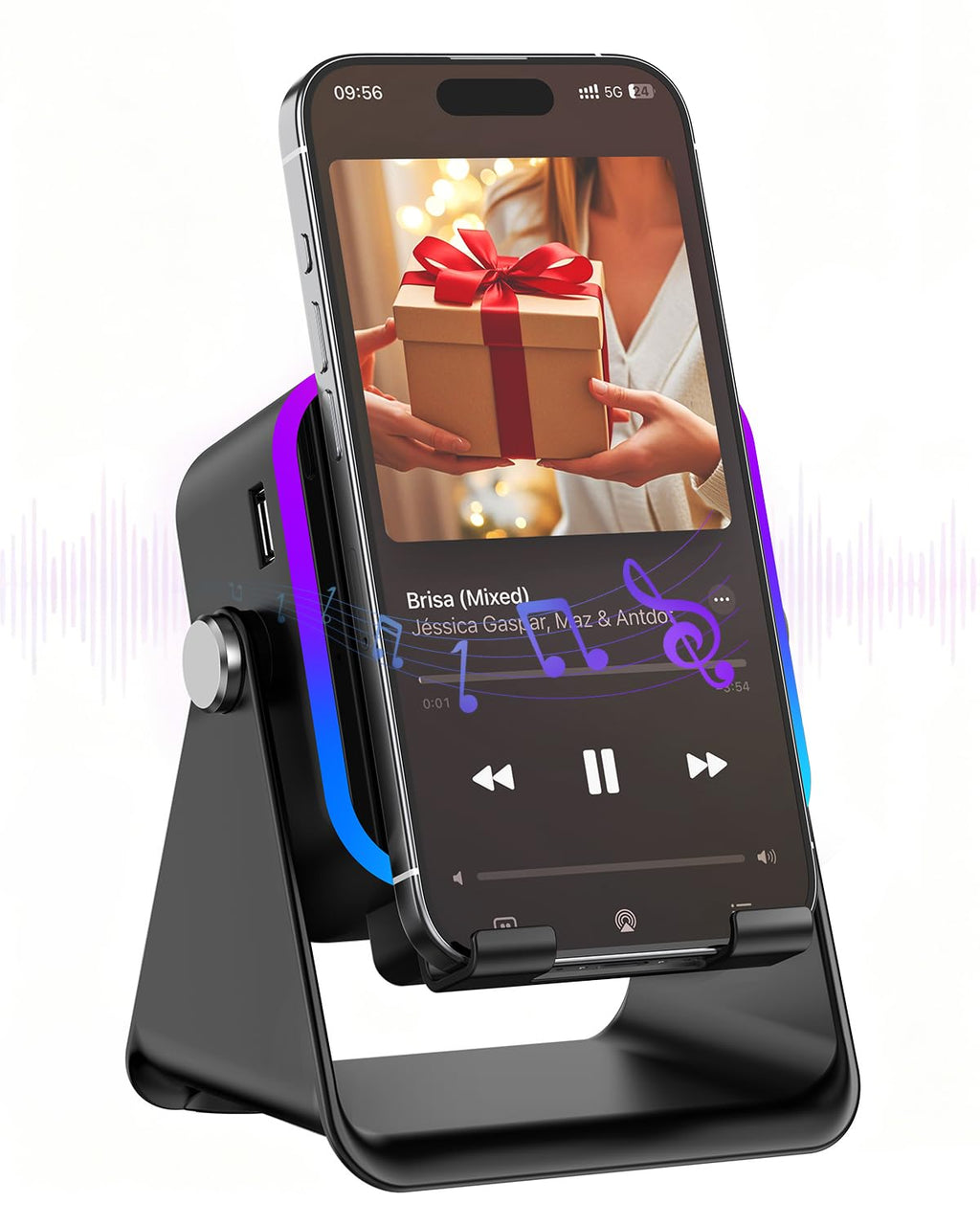 Wireless Induction Speaker with Phone Stand F200