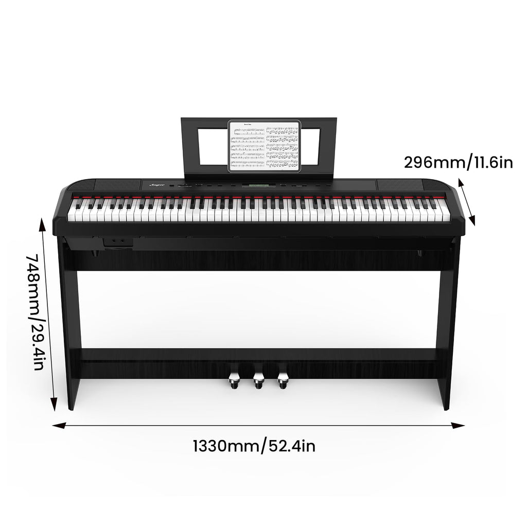 88-Key Weighted Hammer Action Digital Piano with Stand, Headphones, Carrying Case & Power Adapter G54258