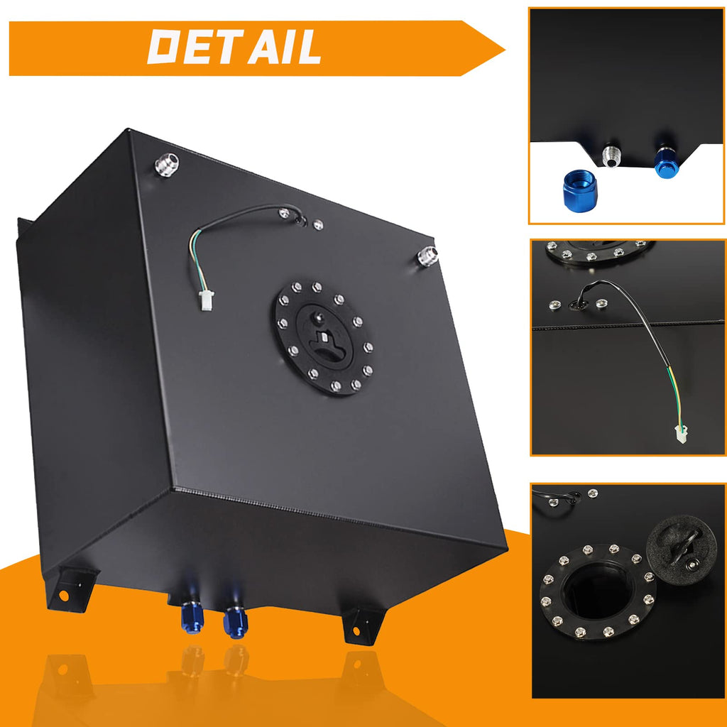 5 Gallon 20L Fuel Cell Tank with Cap and Level Sender E444977