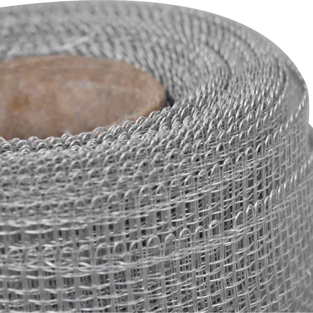 Aluminum Mesh Screen 39.4x196.9 Inch Silver O2568