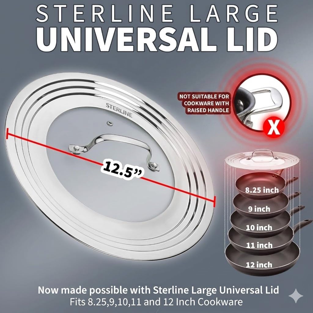 Tempered Glass Universal Lid with Steam Vent U8406