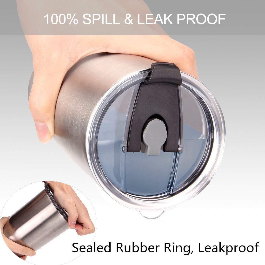 Replacement Flip Lids for Stainless Steel Insulated Tumbler Travel Mug B475