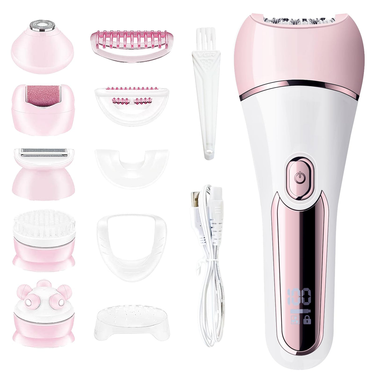 6 in 1 IPX7 Waterproof Rechargeable Epilator Z2239