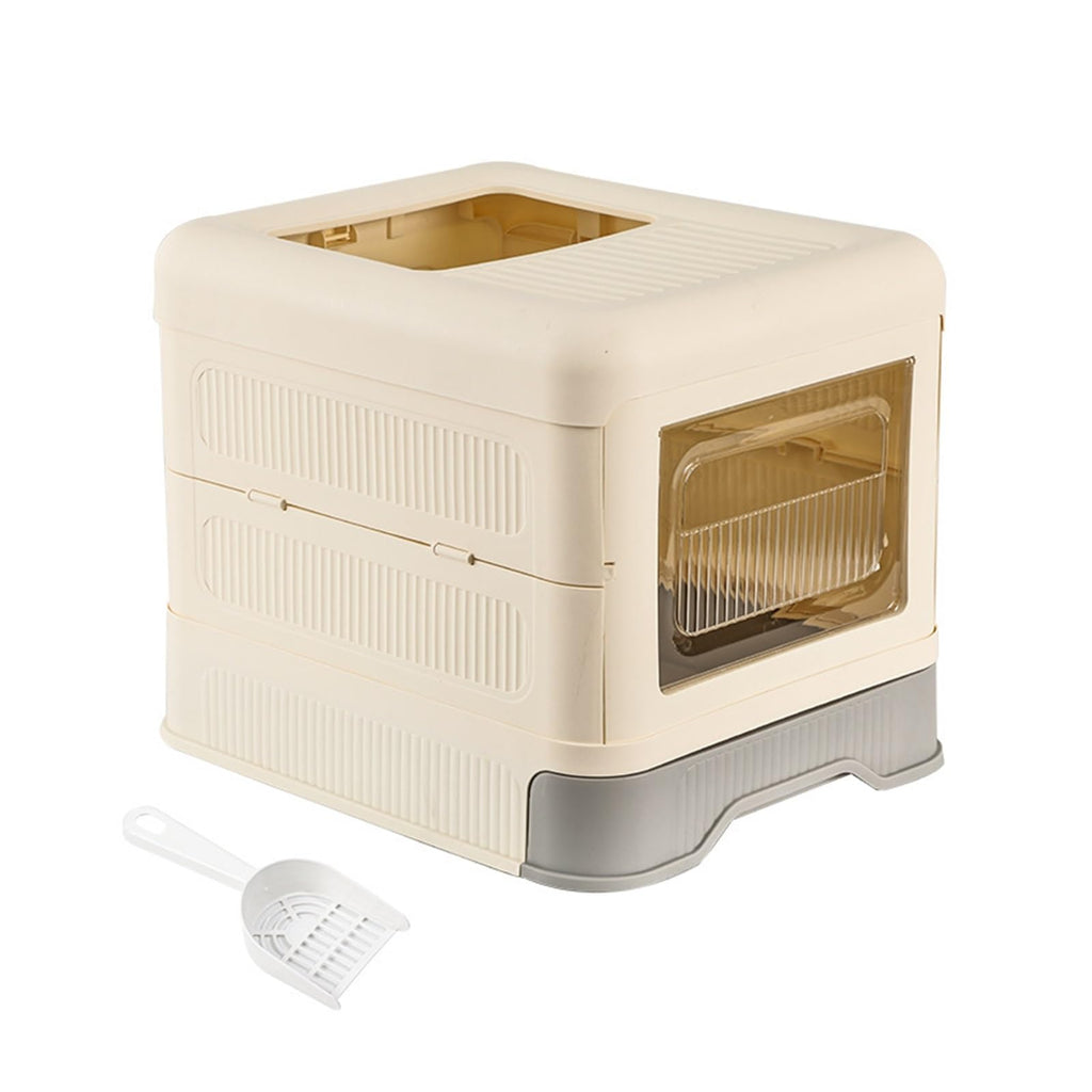 Fully Enclosed Cat Litter Box with Lid and Drawer P471996