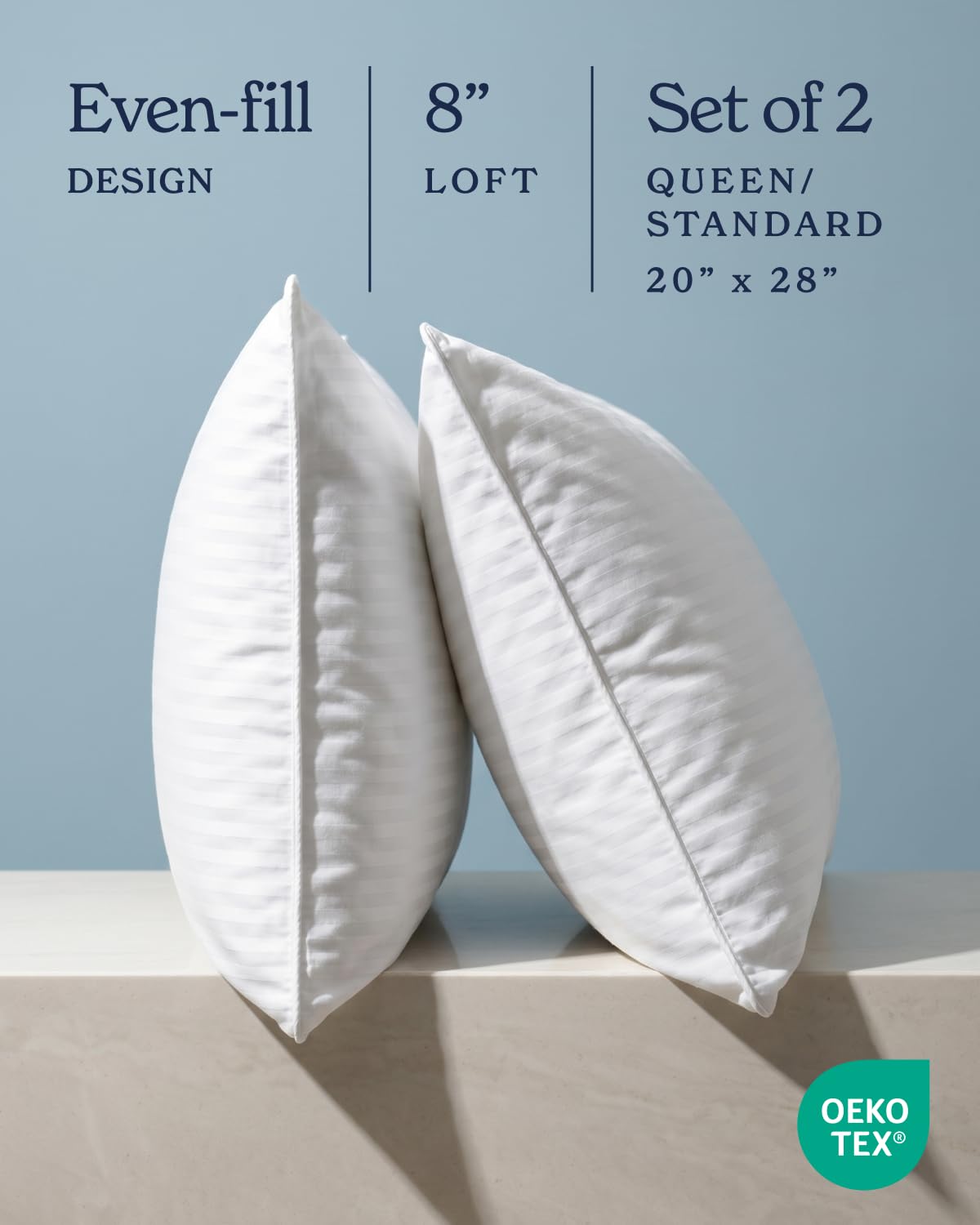 Standard/Queen Size Set of 2 Bed Pillows U868862