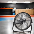 20 in. 3 Speed Metal Floor Fan in Black with Tilting Head F545594