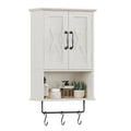 Small Medicine Cabinet with Towel Bar and 3 Hooks L331
