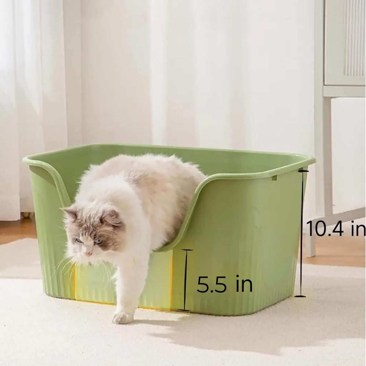 Large Cat Litter Box with High Sides and Low Entry C833420