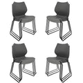 Grey Stacking Plastic Office Chairs Set of 12 X901217
