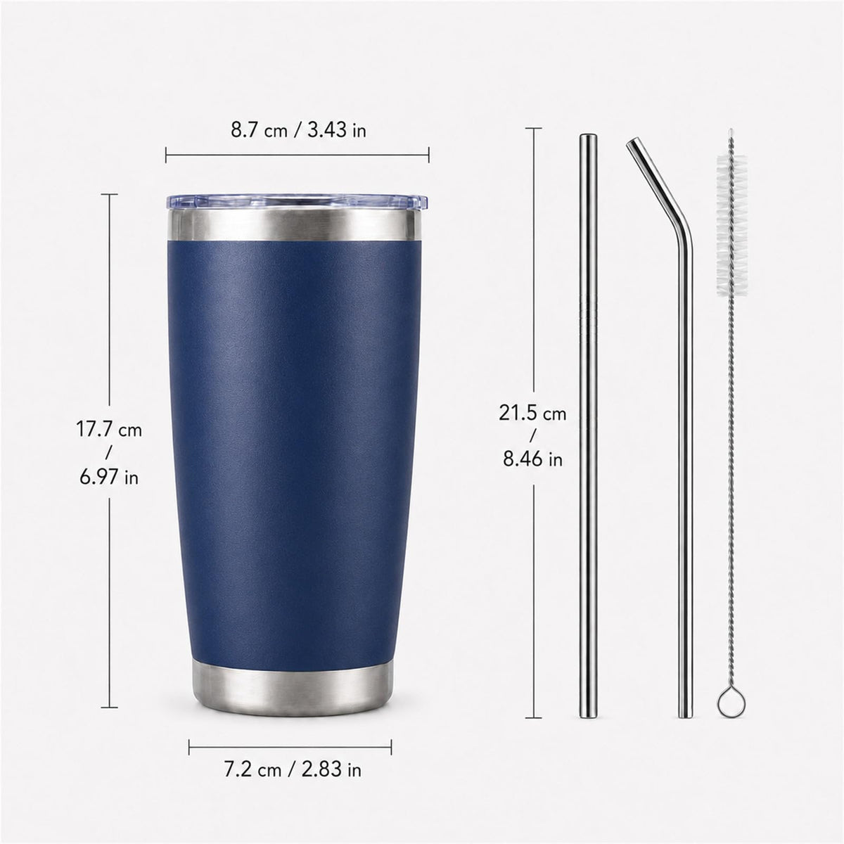 20oz Stainless Steel Insulated Tumblers 12 Pack X5611