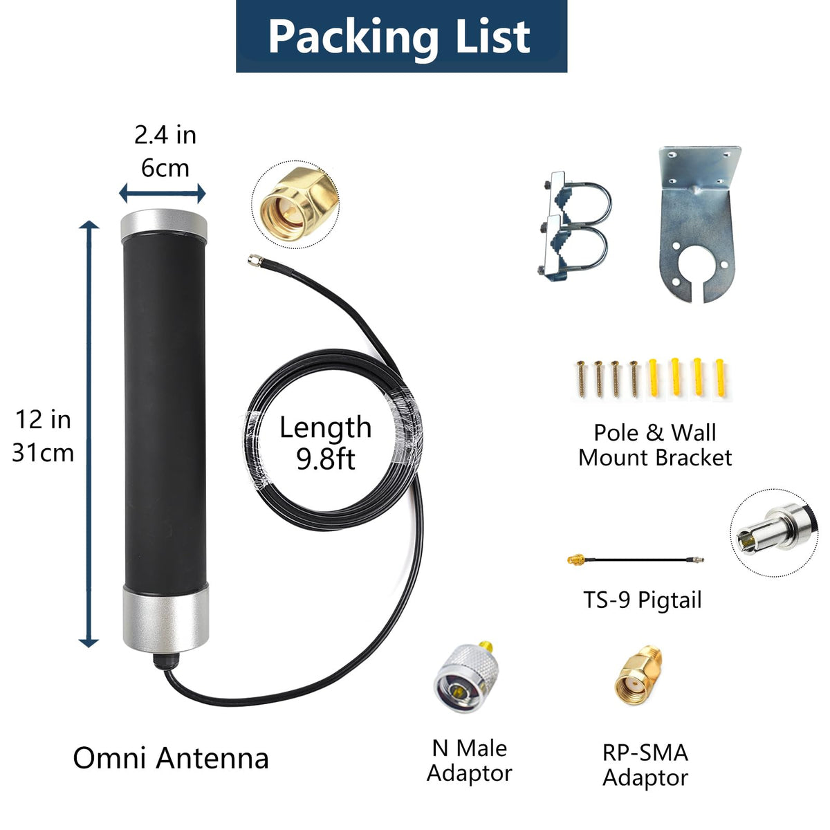 Outdoor Omni Cellular Antenna Kit E6328