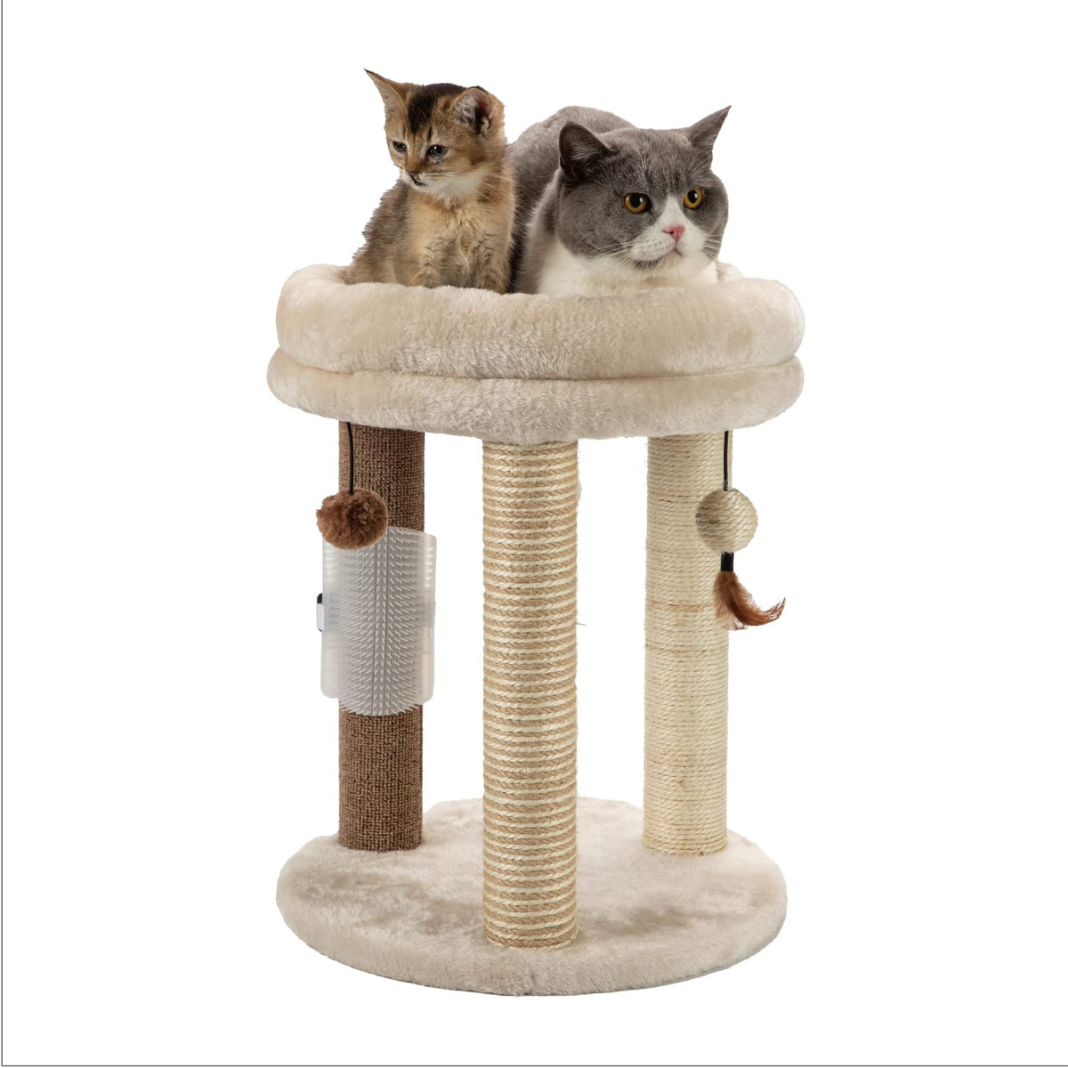 Small Cat Tree with Scratching Post and Soft Bed D24041