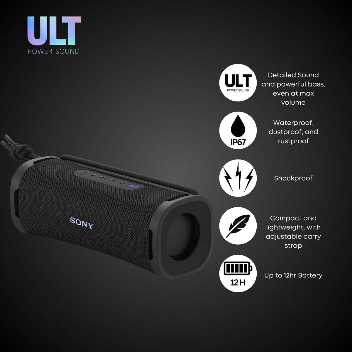 Black 2-Pack Portable Bluetooth Speaker I287