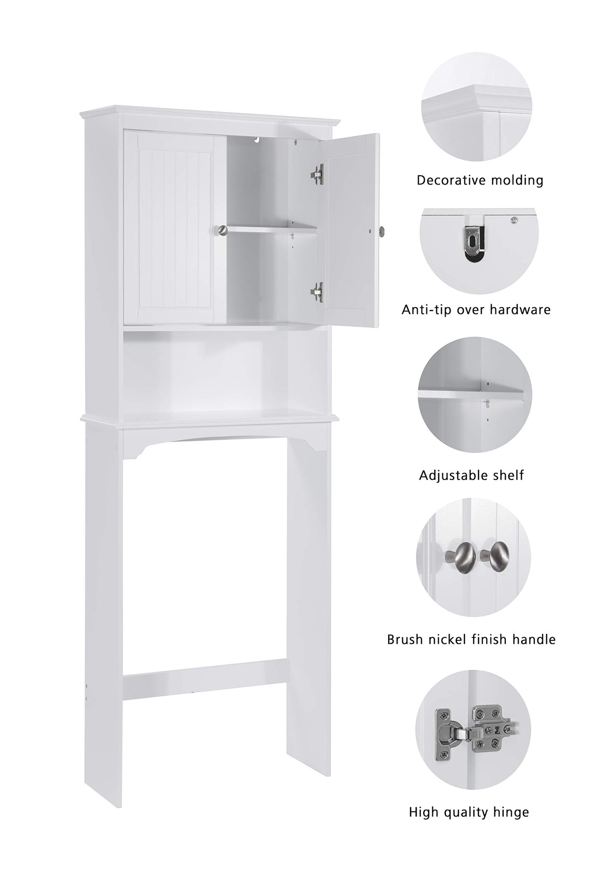 Over The Toilet Storage Cabinet with Doors B1370