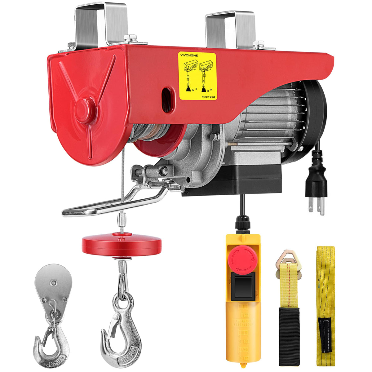110V 440 Lbs Electric Hoist with Remote Control P967812