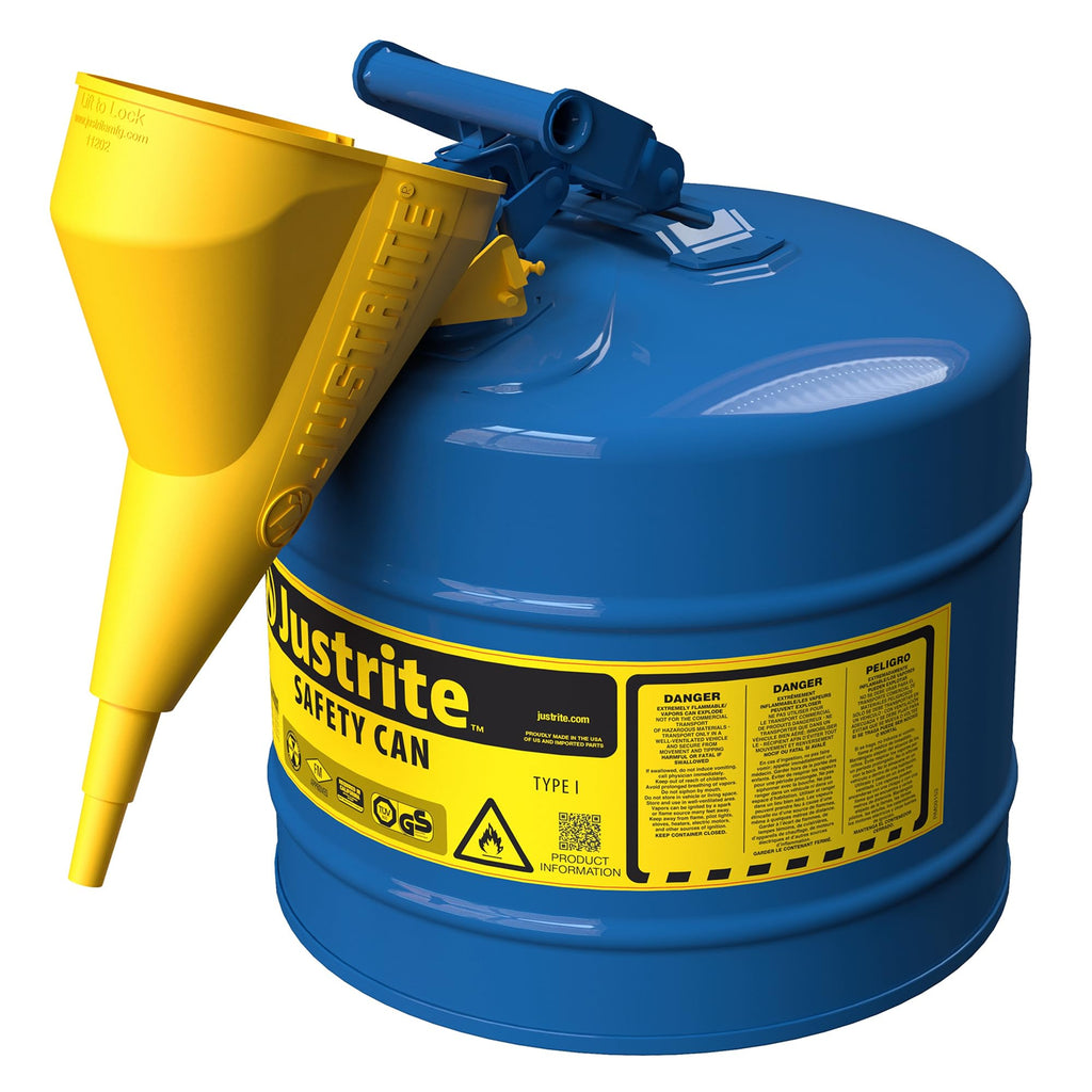 Blue Galvanized Steel Kerosene Safety Can E40454